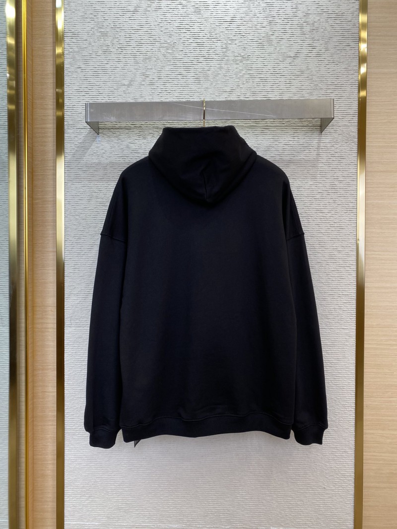 Balenciaga Love Heart Wireless Print Hooded Sweatshirt Black 1