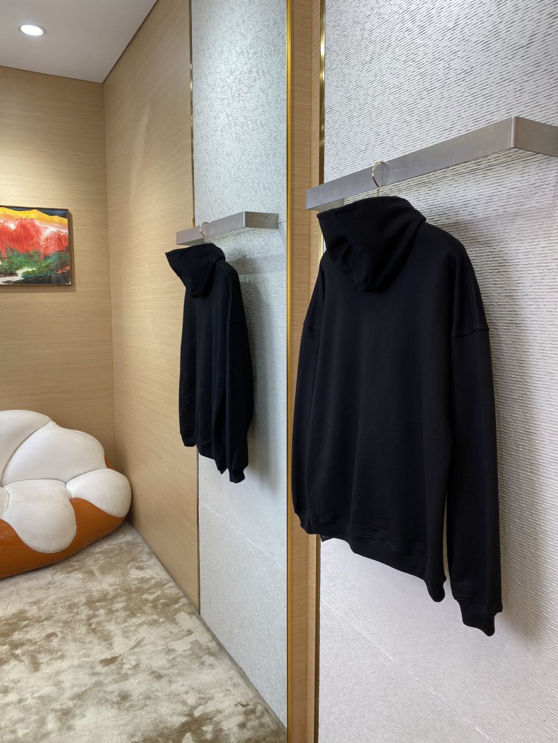 Balenciaga Love Heart Wireless Print Hooded Sweatshirt Black 3