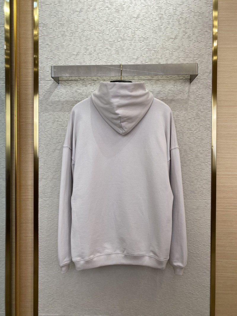 Balenciaga Love Heart Wireless Print Hooded Sweatshirt White 1