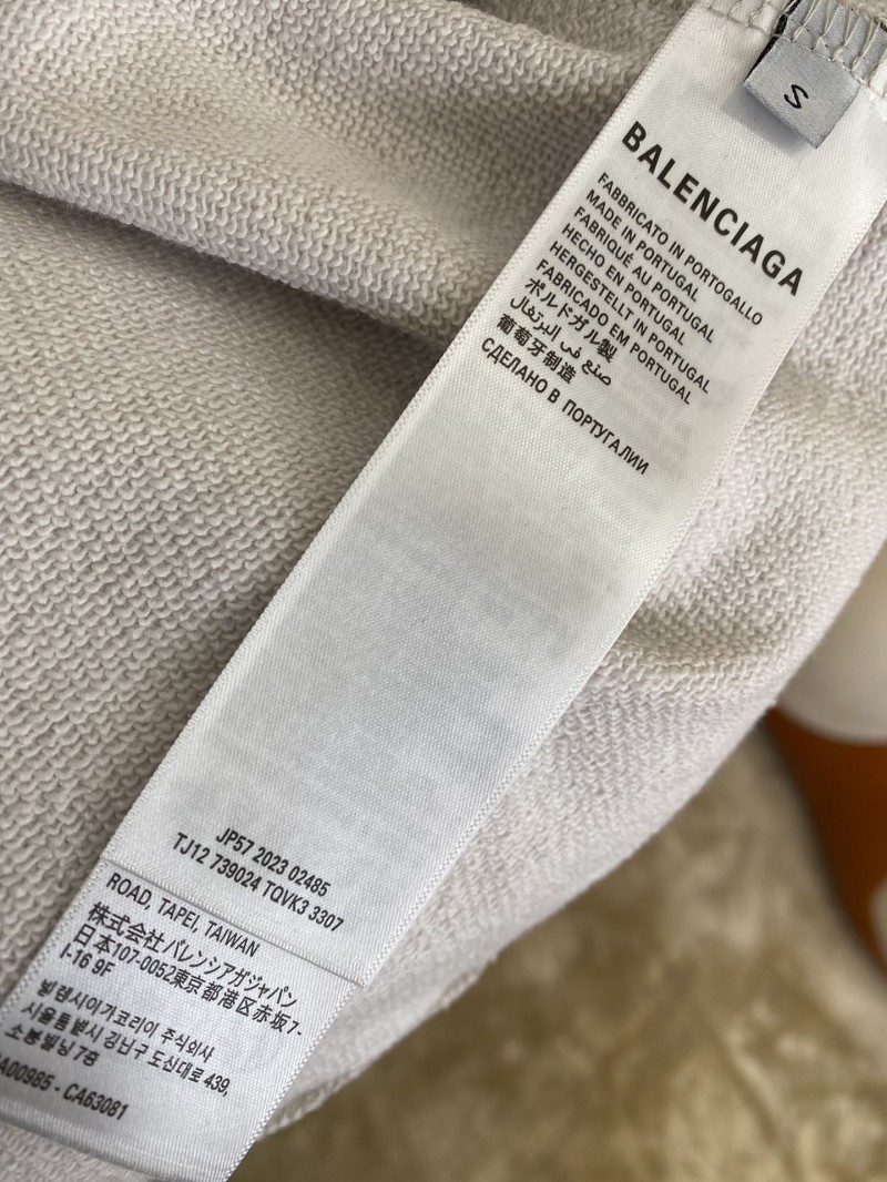 Balenciaga Love Heart Wireless Print Hooded Sweatshirt White 8