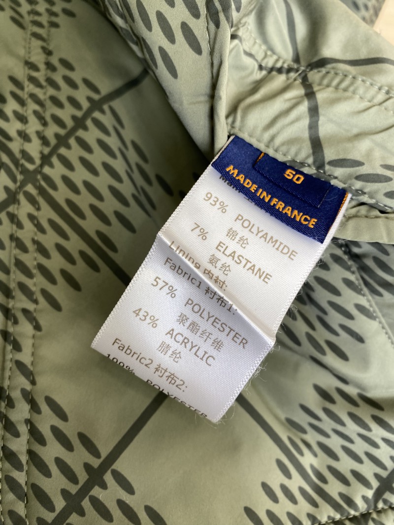 LV Lattice Reversible Lamb's Wool Zip-Up Jacket Navy 8