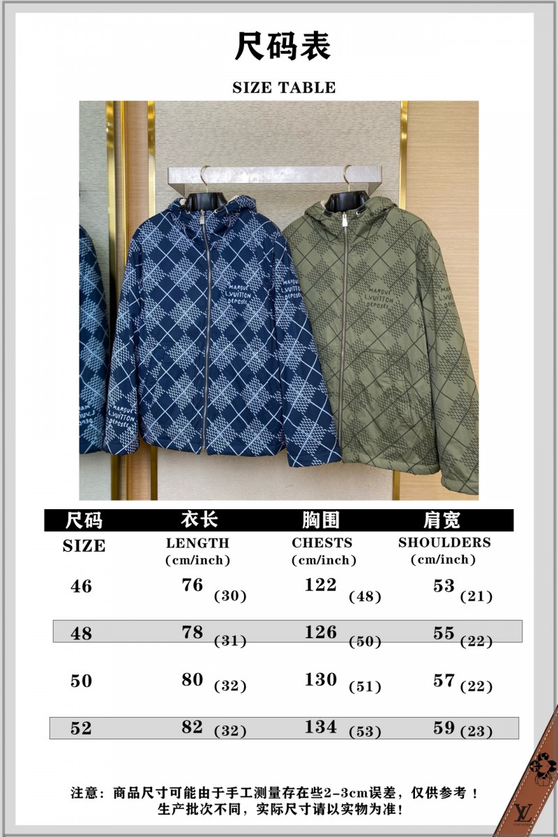 LV Lattice Reversible Lamb's Wool Zip-Up Jacket Navy 9