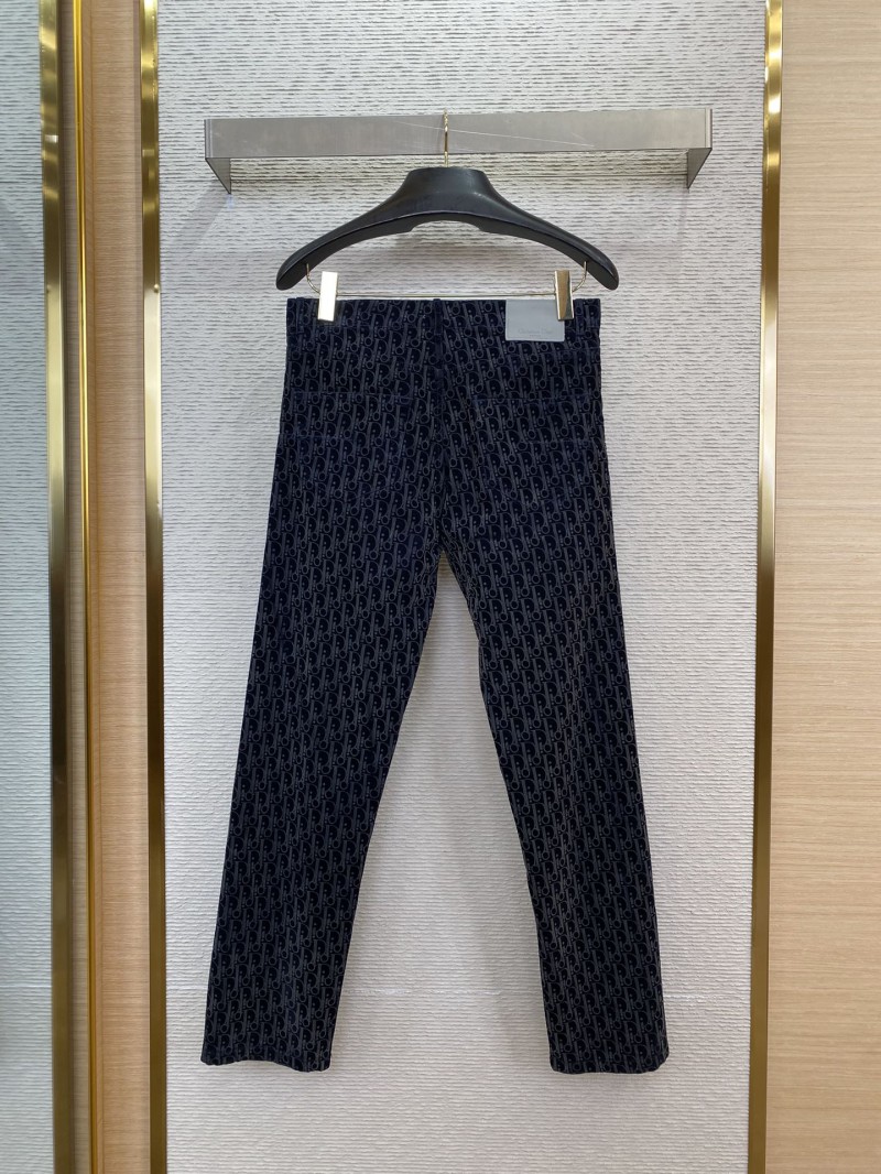 Dior full print jacquard denim suit trousers 1
