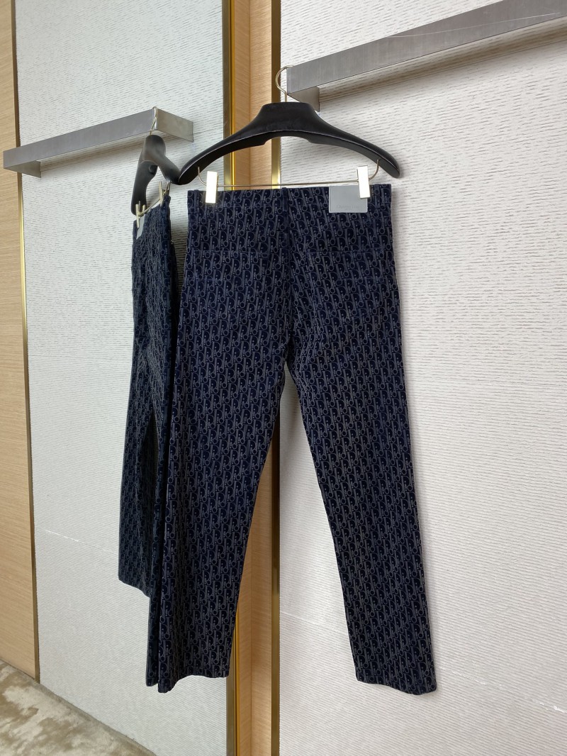Dior full print jacquard denim suit trousers 5