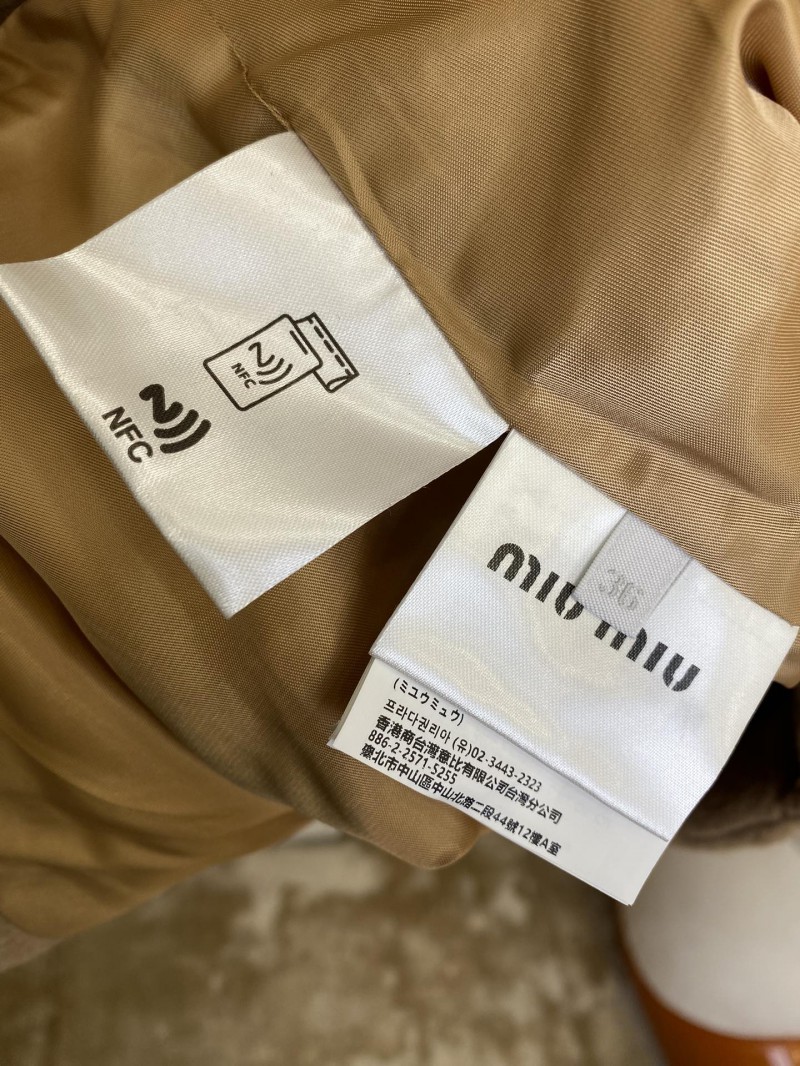 Miu Miu Hooded Long Sleeve Tweed Jacket 8