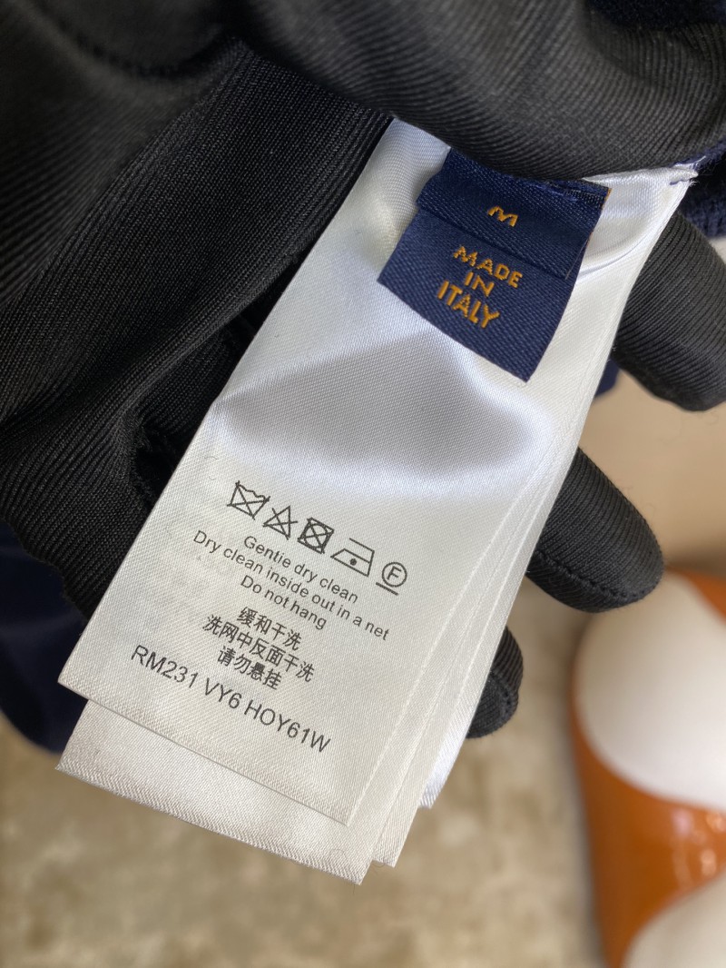 LV Leather Logo Wool Trousers 8