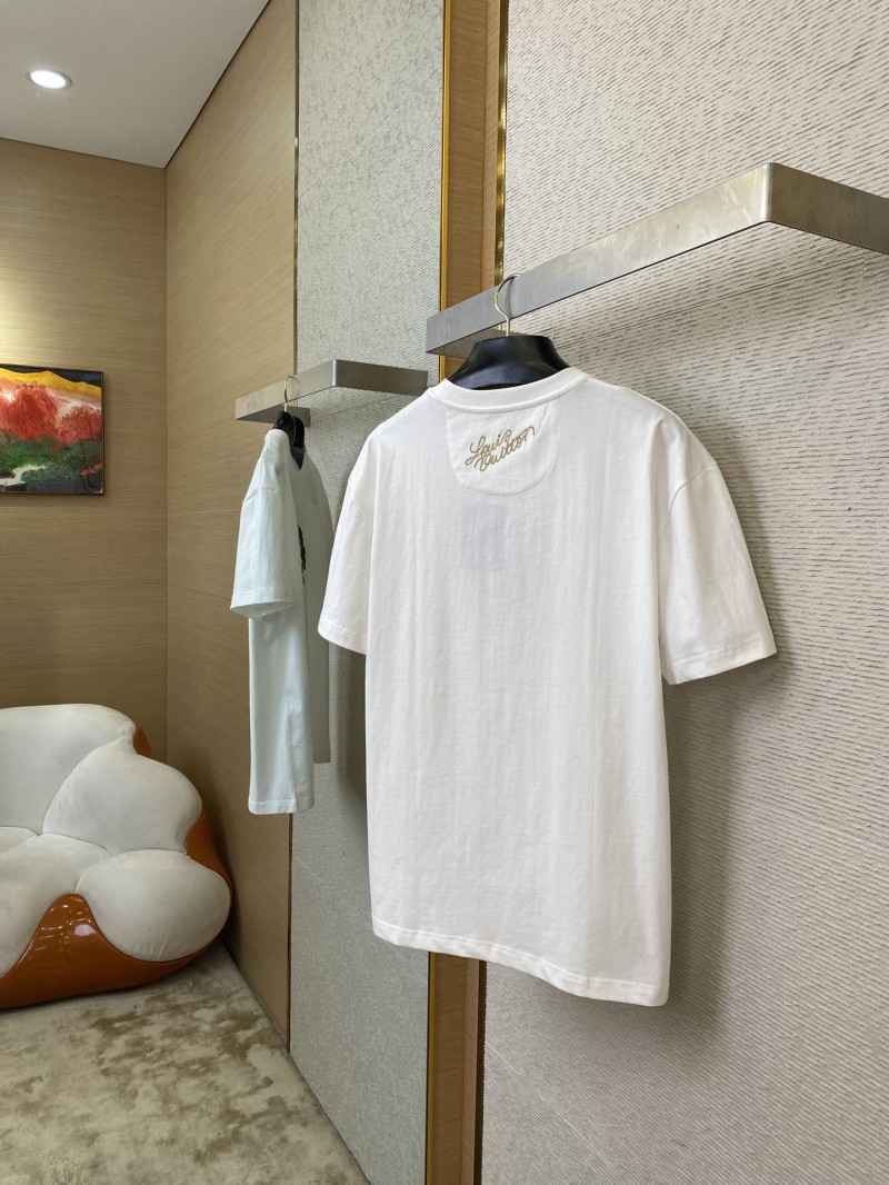 LV Double Dog Embroidery Printed Pearl Short Sleeve 3