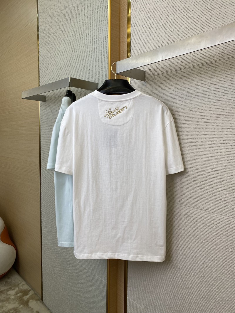 LV Double Dog Embroidery Printed Pearl Short Sleeve 5