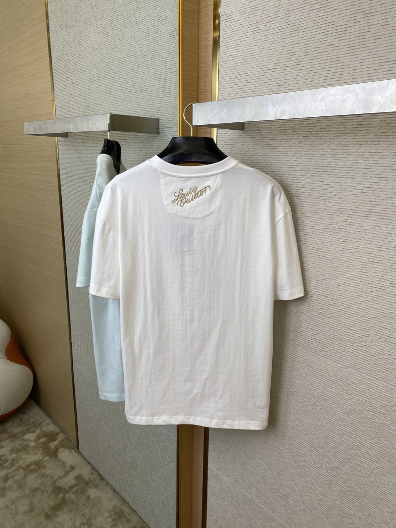 LV Double Dog Embroidery Printed Pearl Short Sleeve 7
