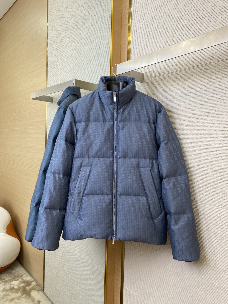 Dior Logo Jacquard Down Jacket Blue 4