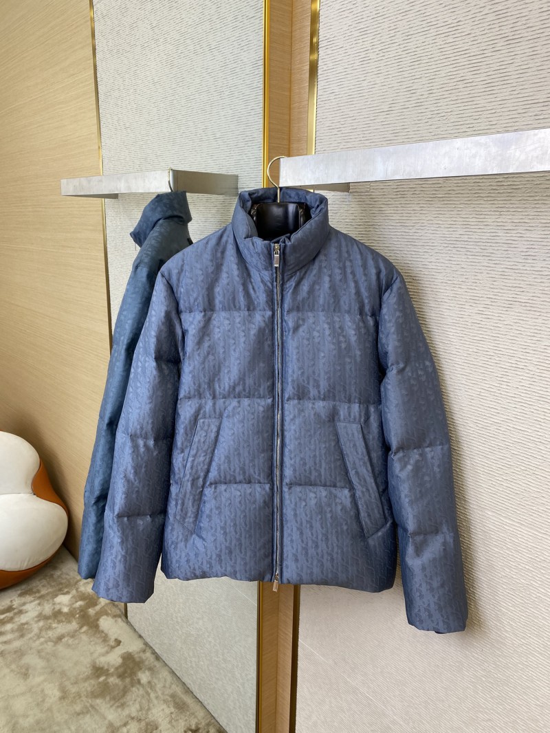 Dior Logo Jacquard Down Jacket Blue 6