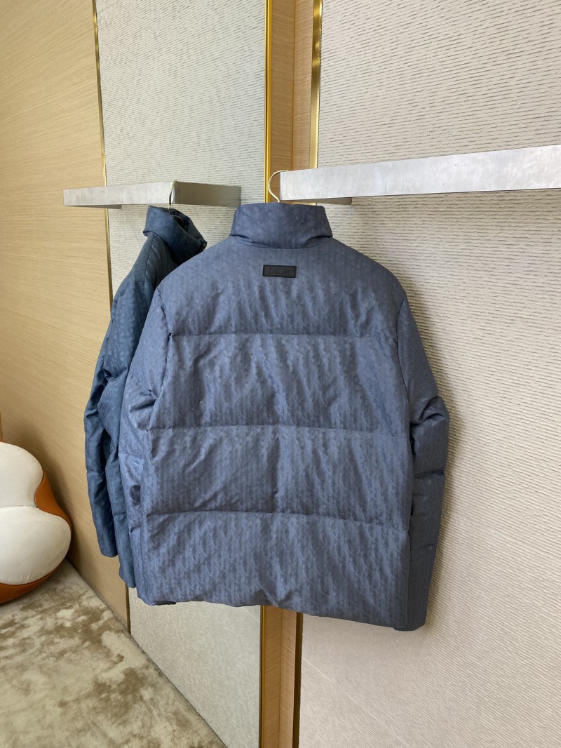 Dior Logo Jacquard Down Jacket Blue 7
