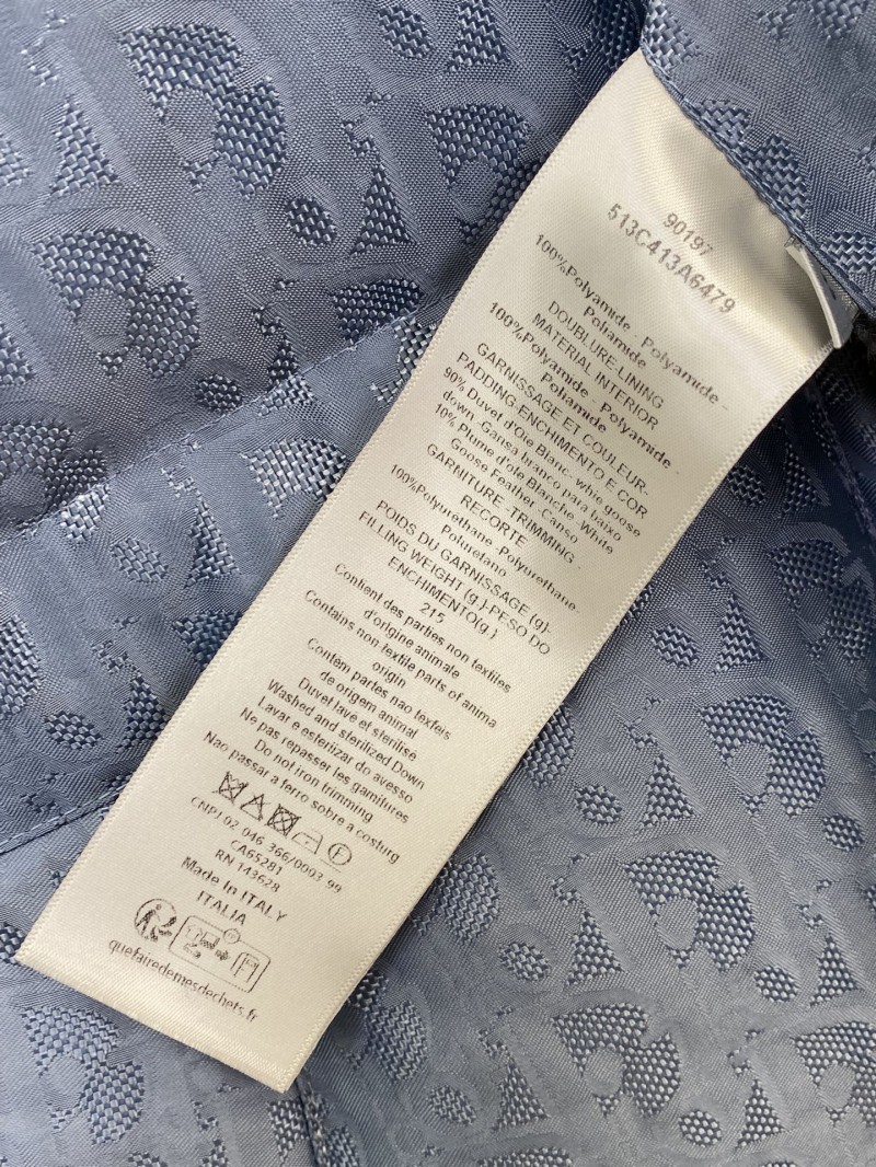 Dior Logo Jacquard Down Jacket Blue 8