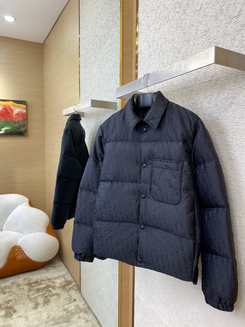 Dior Logo Jacquard Down Coat Jacket 2
