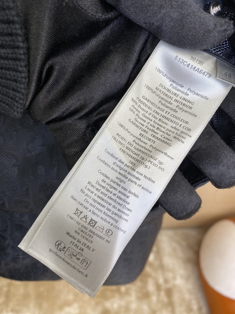 Dior Logo Jacquard Down Coat Jacket 8