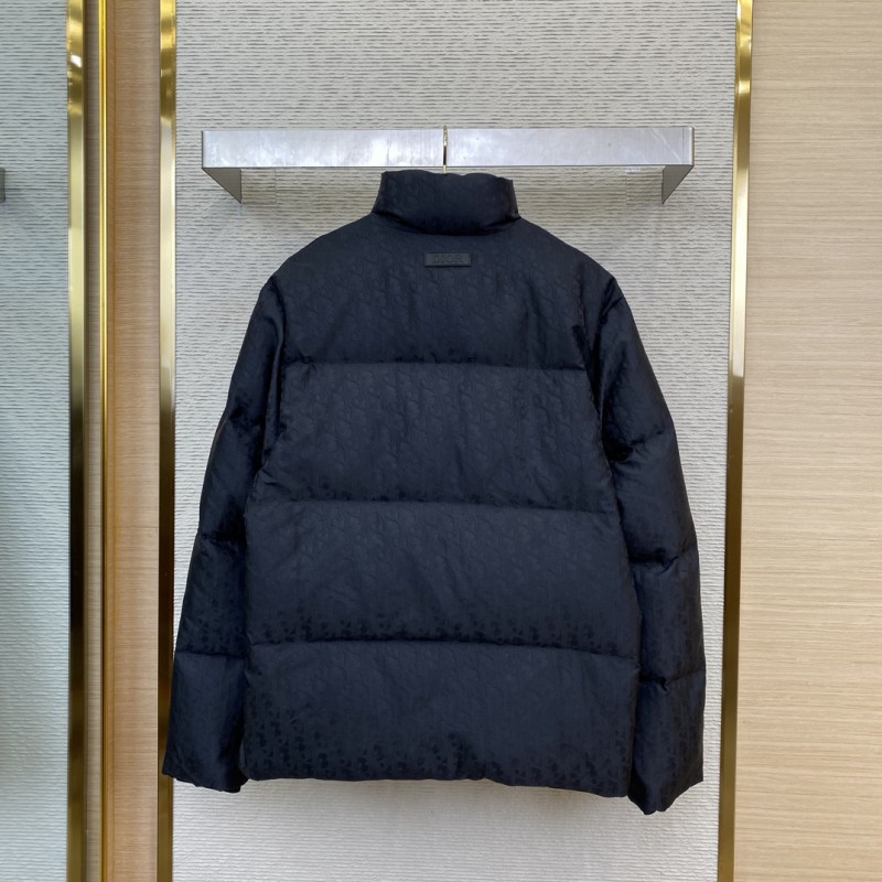 Dior Logo Jacquard Down Jacket Black 1
