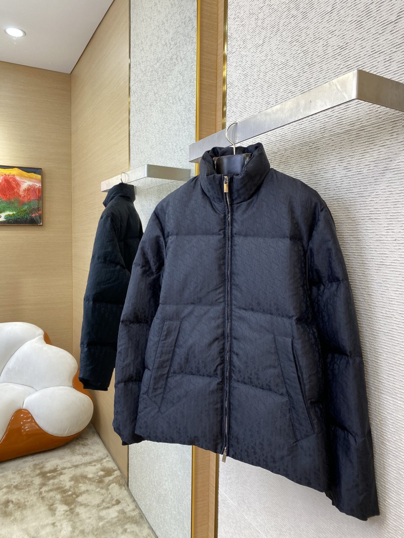 Dior Logo Jacquard Down Jacket Black 2