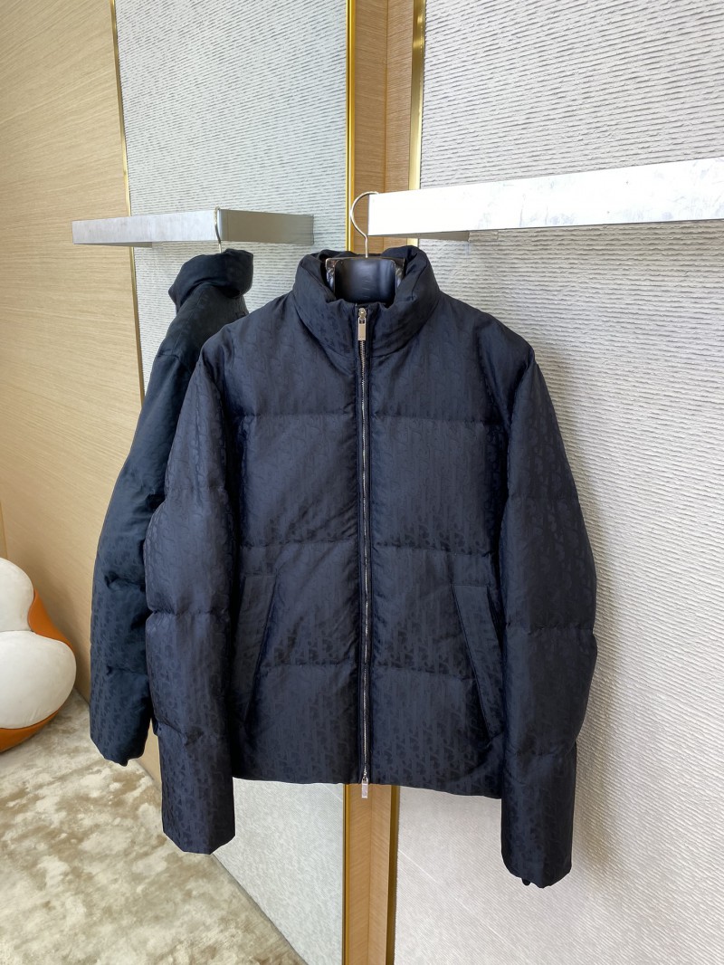 Dior Logo Jacquard Down Jacket Black 6