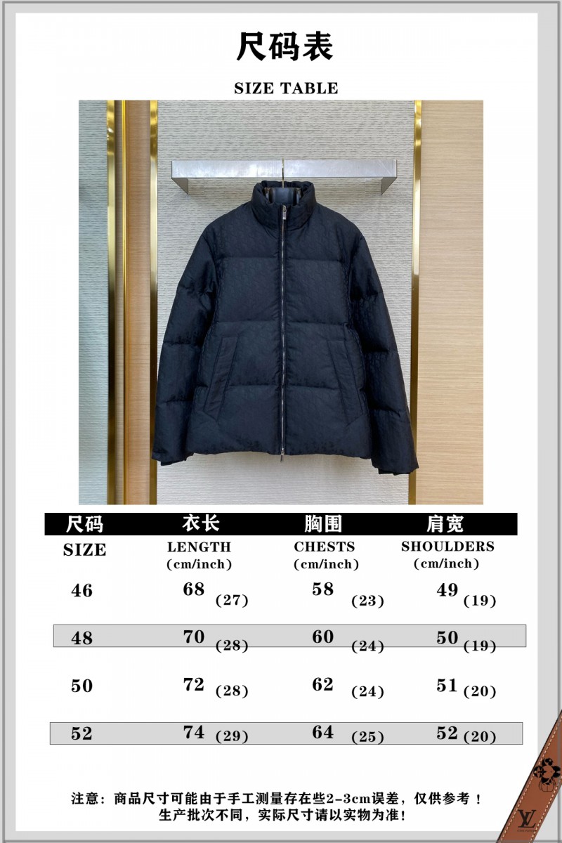 Dior Logo Jacquard Down Jacket Black 9
