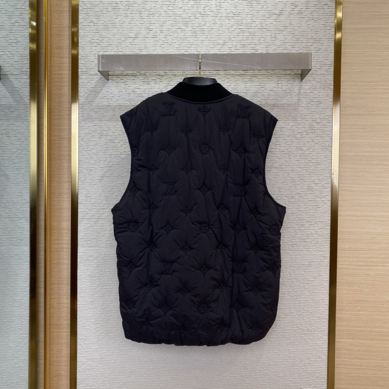 LV logo jacquard embroidered waistcoat black 1
