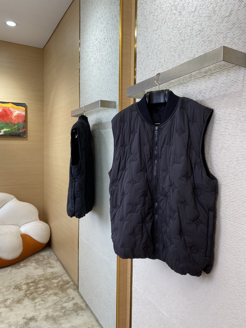 LV logo jacquard embroidered waistcoat black 2