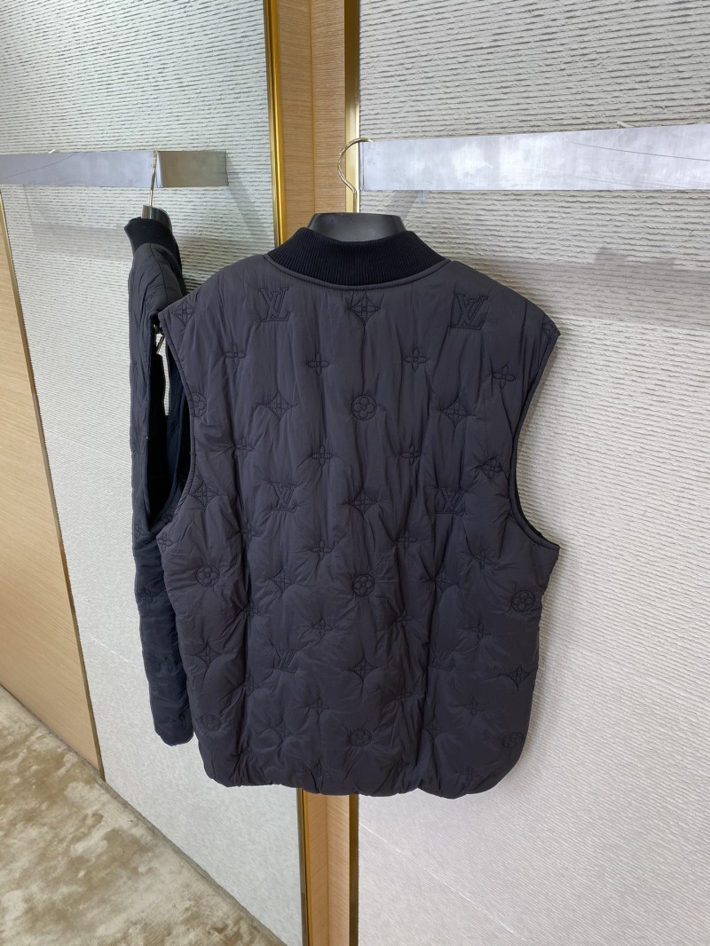 LV logo jacquard embroidered waistcoat black 6