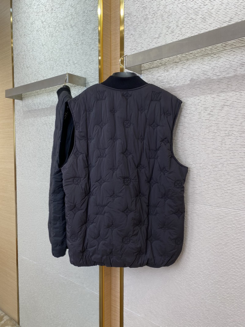 LV logo jacquard embroidered waistcoat black 8