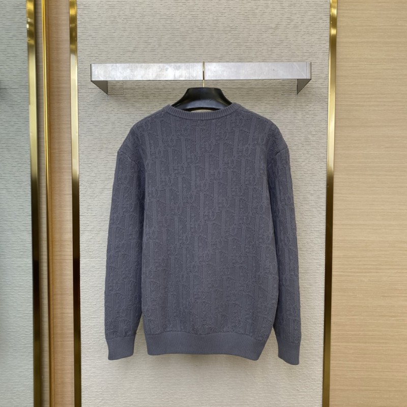 Dior Dark Knit Crew Neck Pullover Sweater 1
