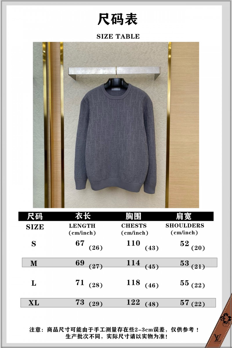 Dior Dark Knit Crew Neck Pullover Sweater 9