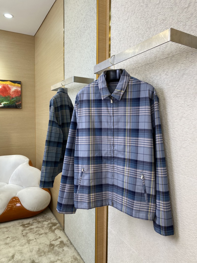 Dior Check Zip Jacket Coat 2