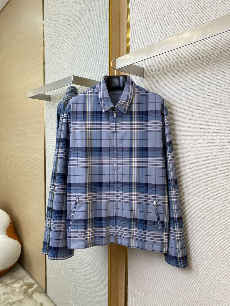 Dior Check Zip Jacket Coat 4
