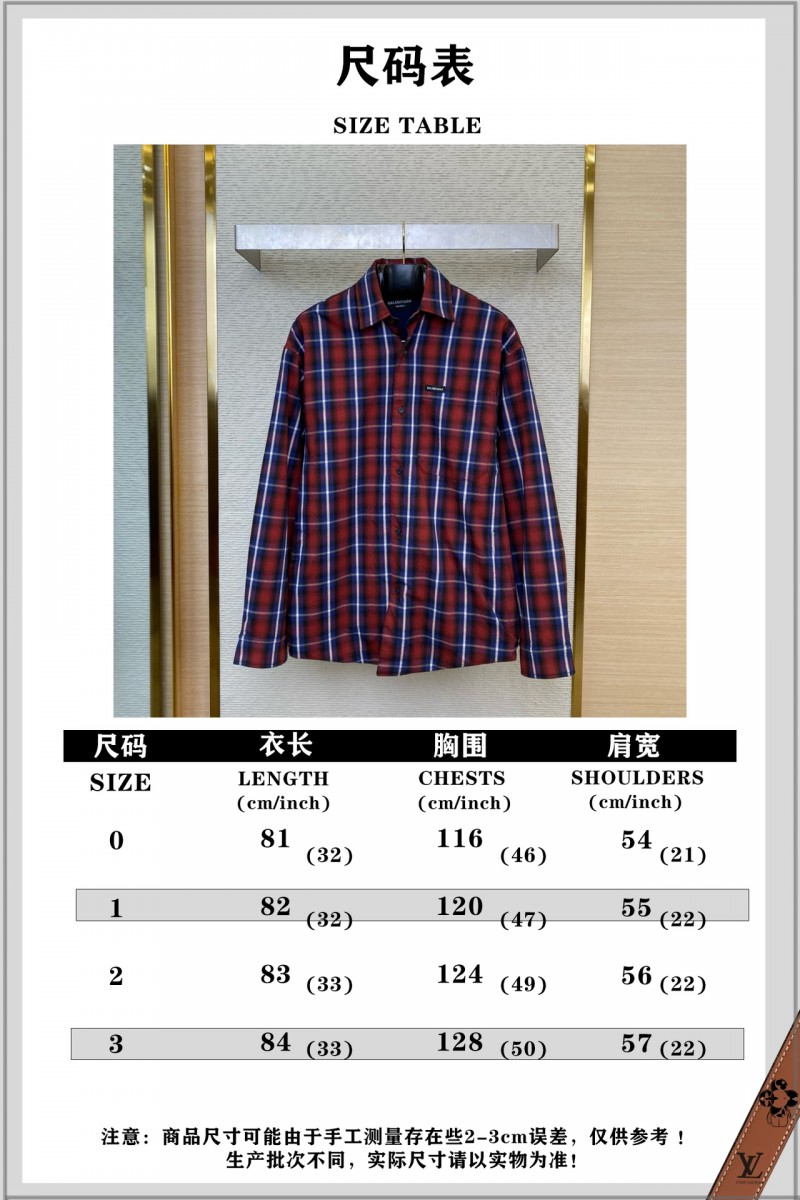 Balenciaga Red Check Cotton Sandwich Shirt Jacket 9