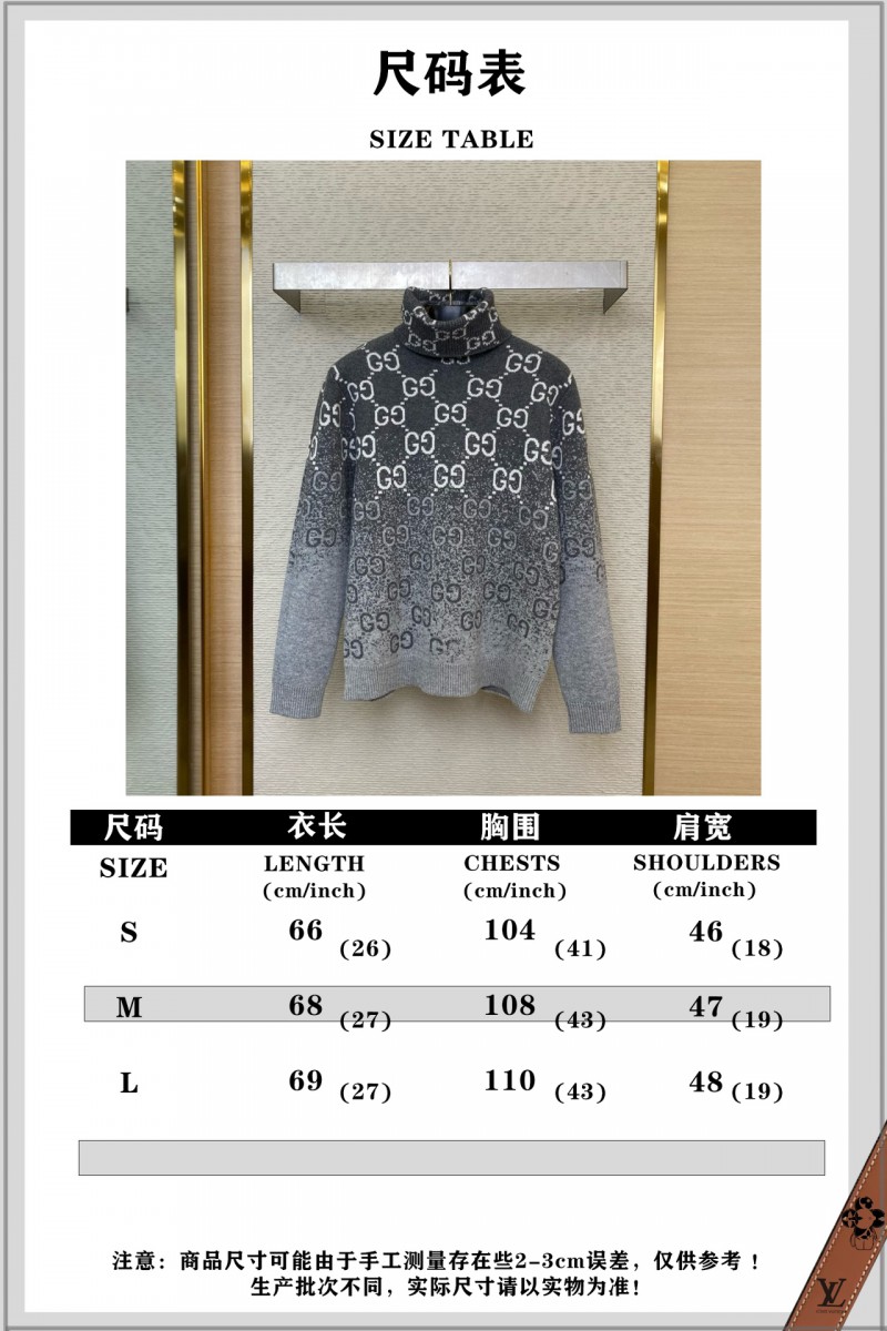 Gucci Gradient Old Flower Turtleneck Sweater 9