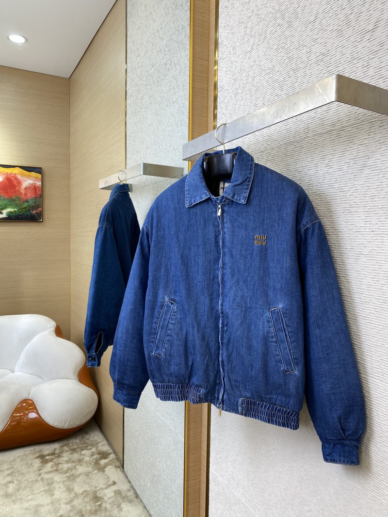 Miu Miu washed denim zip jacket coat 2