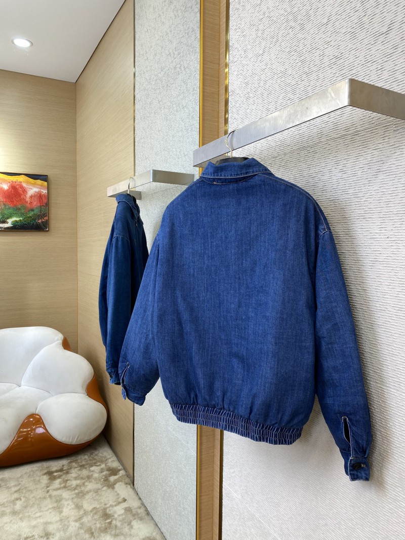 Miu Miu washed denim zip jacket coat 3
