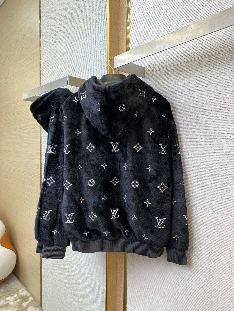 LV Full Star Rhinestone Zip-Up outerwear Black 5