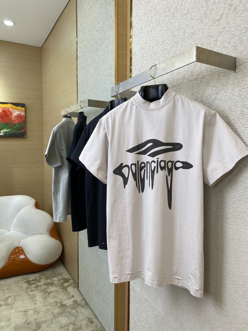 Balenciaga Drops 3M Aged Short Sleeve Black 2