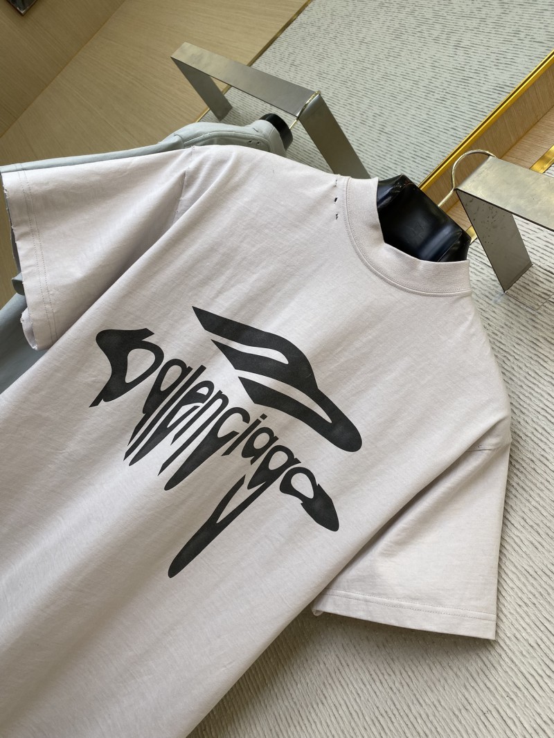 Balenciaga Drops 3M Aged Short Sleeve White 6