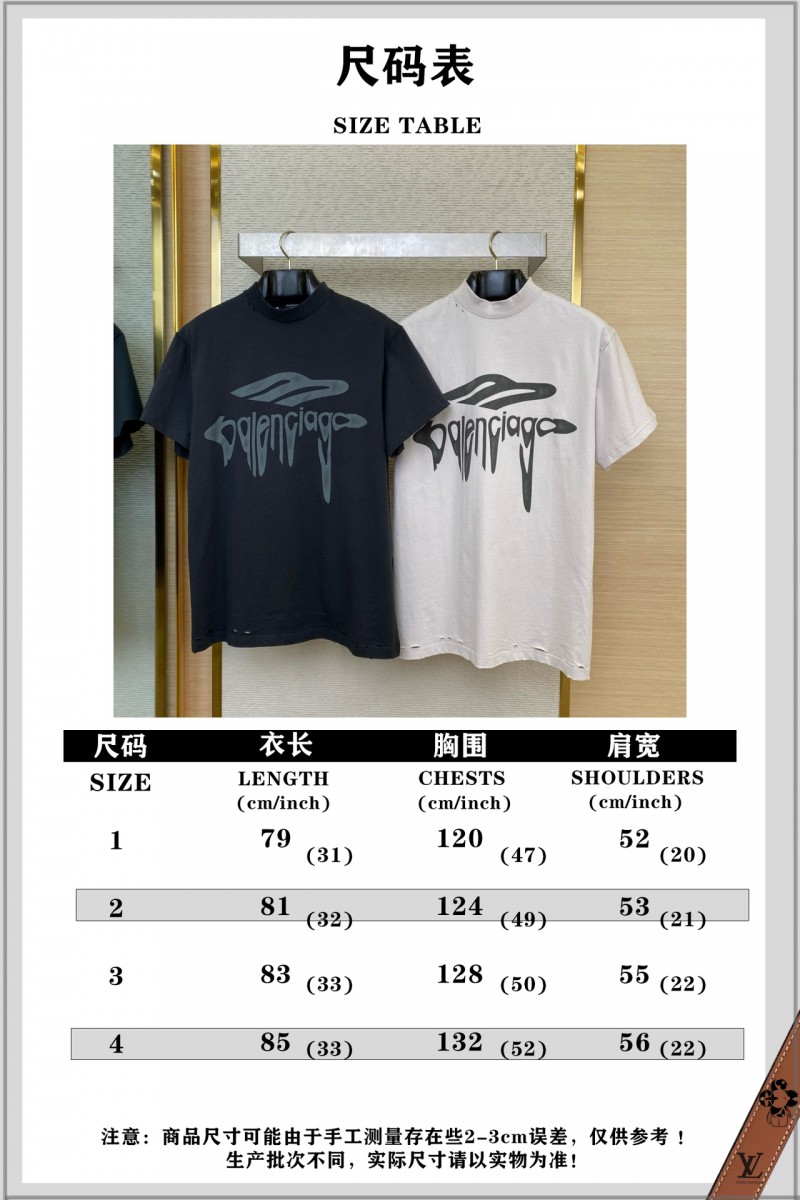 Balenciaga Drops 3M Aged Short Sleeve Black 9