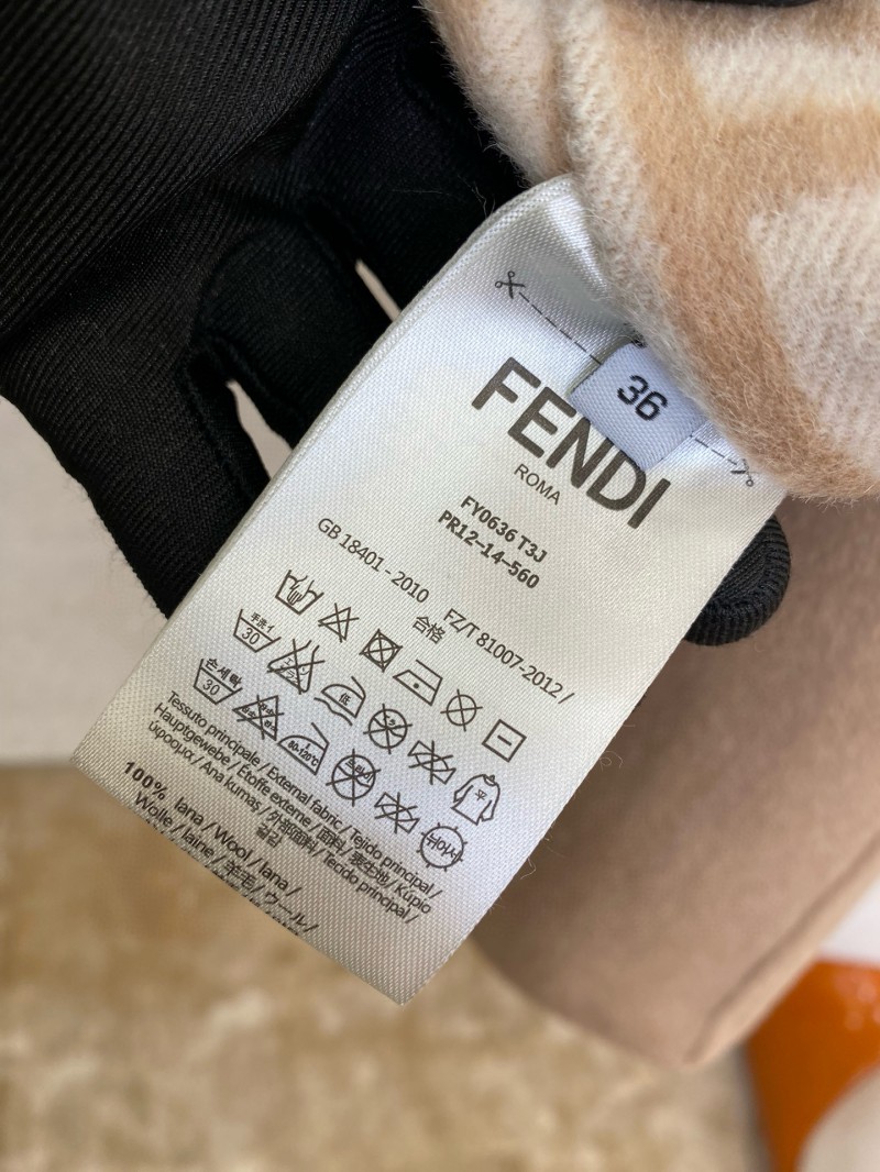 Fendi Old Flower Reversible Cashmere Short Jacket Khaki 9