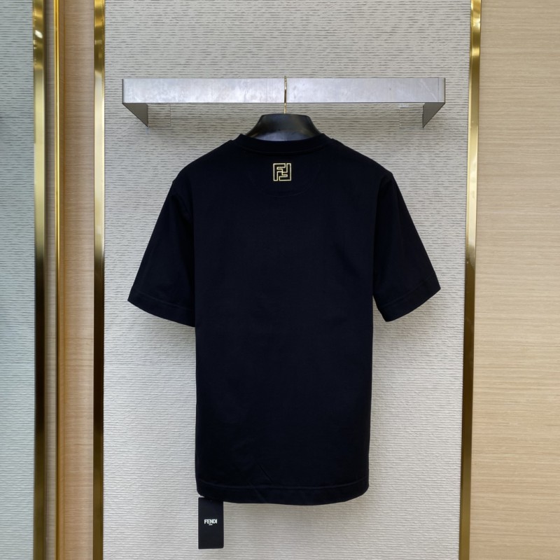 Fendi hot stamping Double F Print Short Sleeve T-Shirt 1