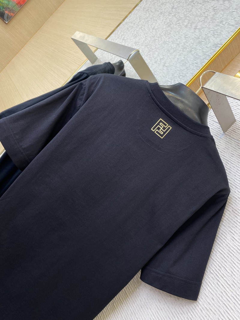 Fendi hot stamping Double F Print Short Sleeve T-Shirt 7