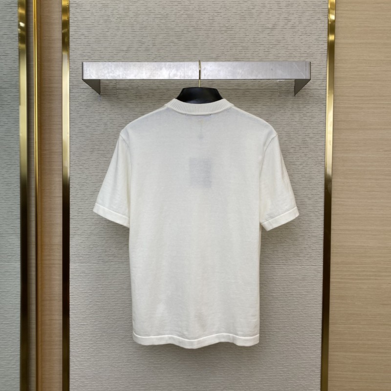LV Beaded Embroidery Short Sleeve T-Shirt 1