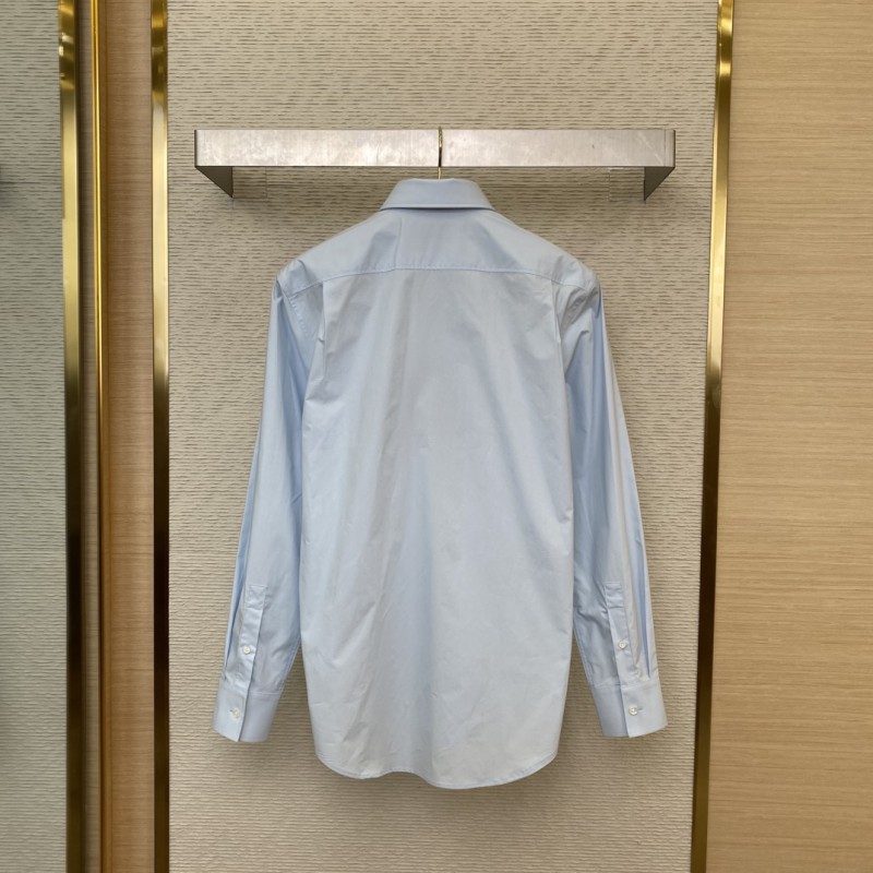 LV logo embroidered lapel shirt 1