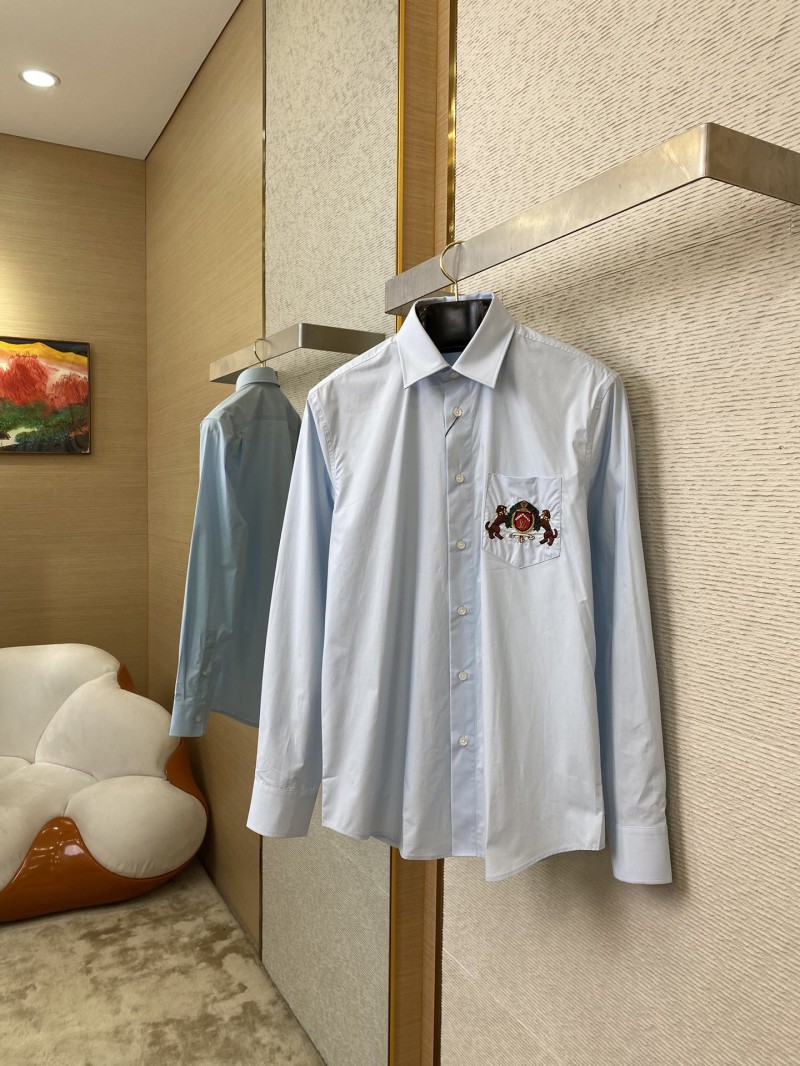 LV logo embroidered lapel shirt 2