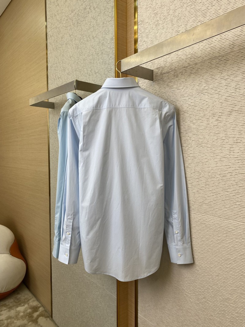 LV logo embroidered lapel shirt 5