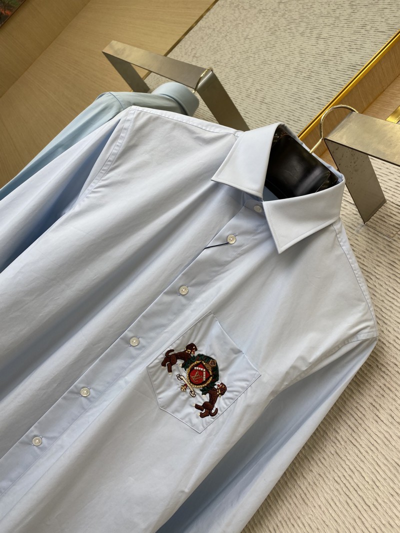 LV logo embroidered lapel shirt 6