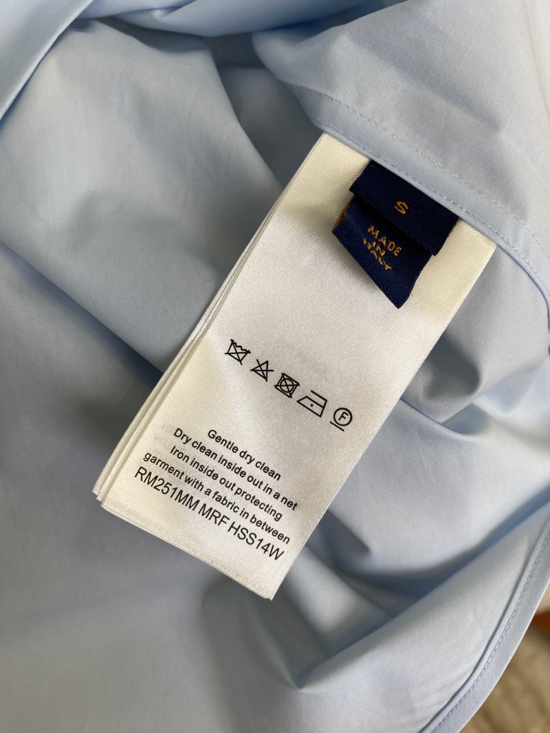 LV logo embroidered lapel shirt 8