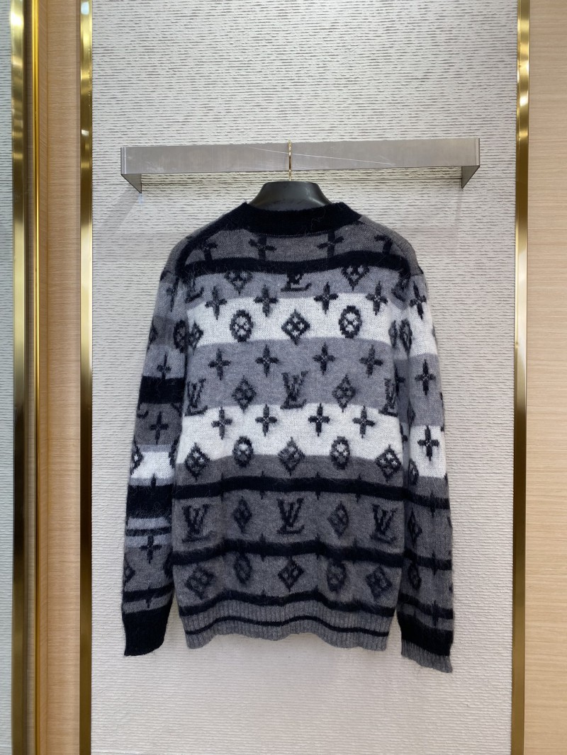 LV Old Flower Colour Block Mohair Cardigan 1