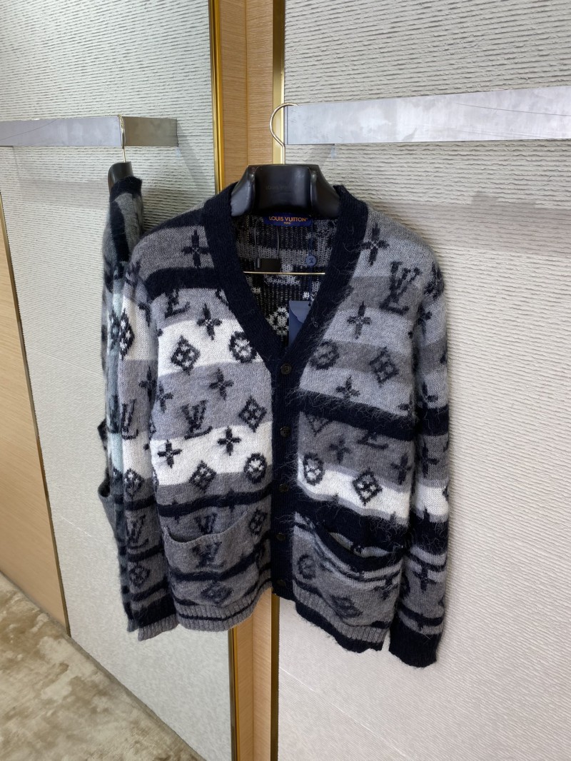 LV Old Flower Colour Block Mohair Cardigan 6